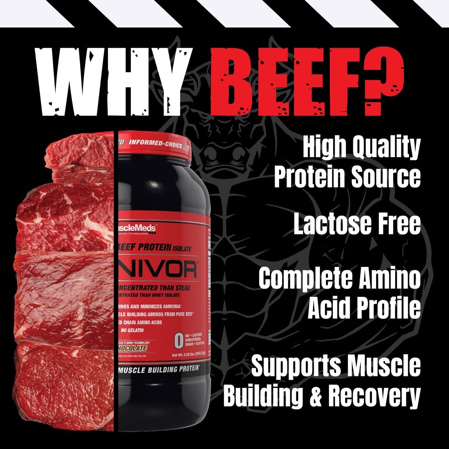 MuscleMeds Carnivor Beef Protein Isolate Powder