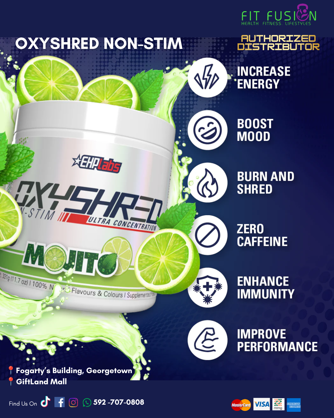 EHPLabs Oxyshred Thermogenic Fat Burner Non Stim