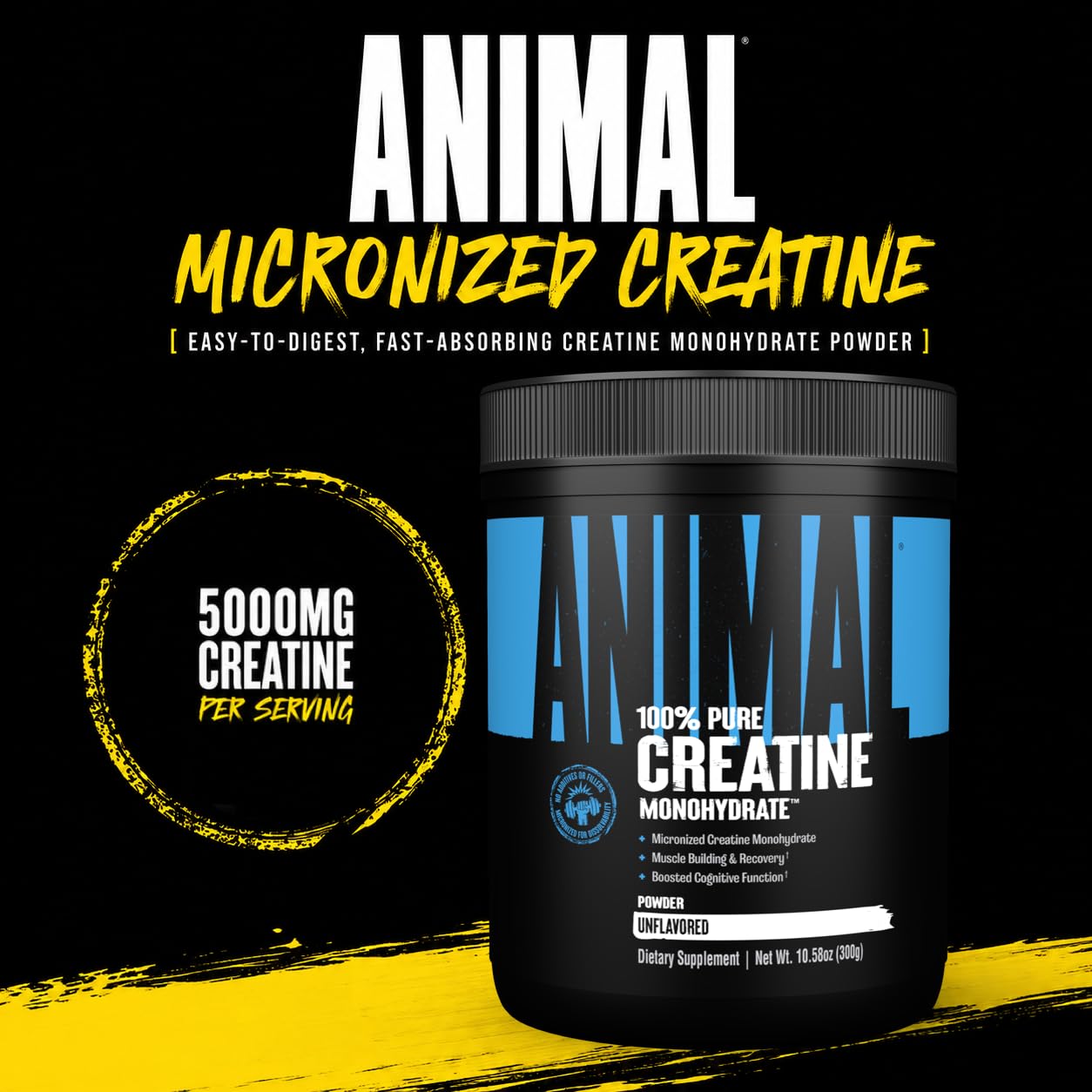 Animal Micronized Creatine Monohydrate Powder 60 Servings