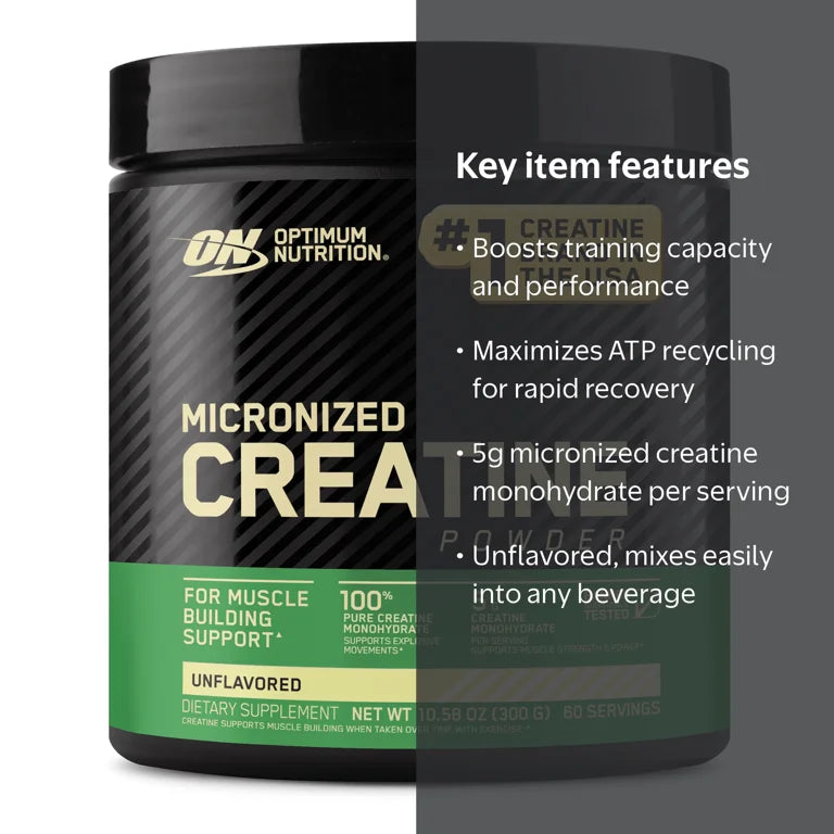 Optimum Nutrition Micronized Creatine Monohydrate 60 Servings