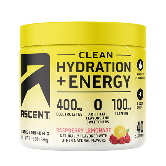 Ascent Clean Hydration + Energy 40 Servings